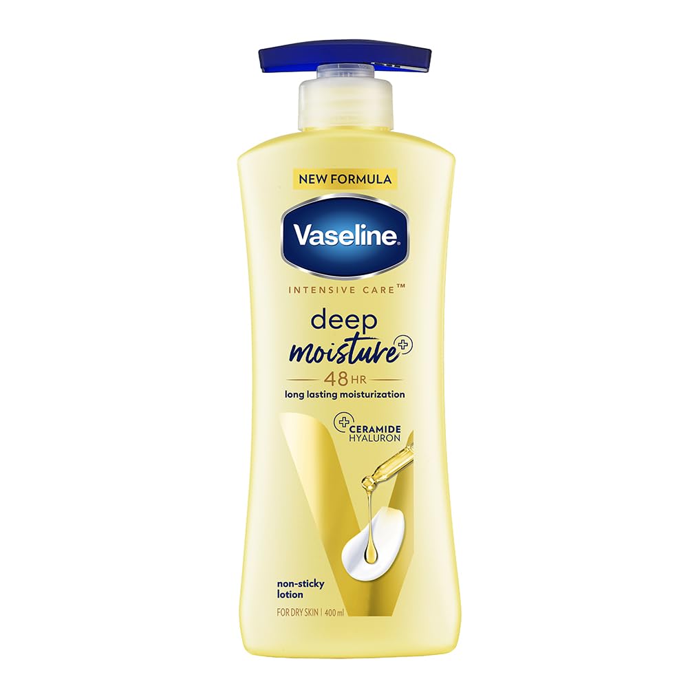 Vaseline Deep Moisture Body Lotion |For Dry Skin | Cushion Soft Skin| With Ceramides Hyaluron Moisture Fillers 400ml