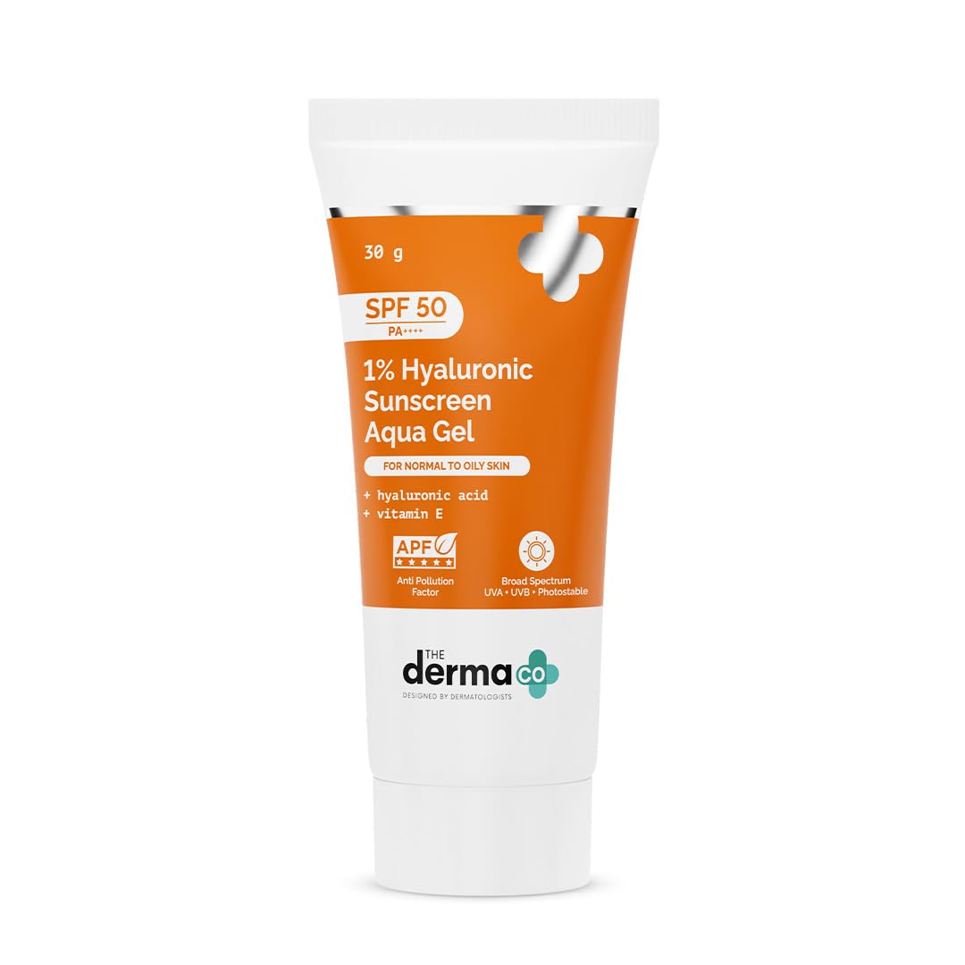 The Derma Co 1% Hyaluronic Sunscreen Aqua Gel SPF 50