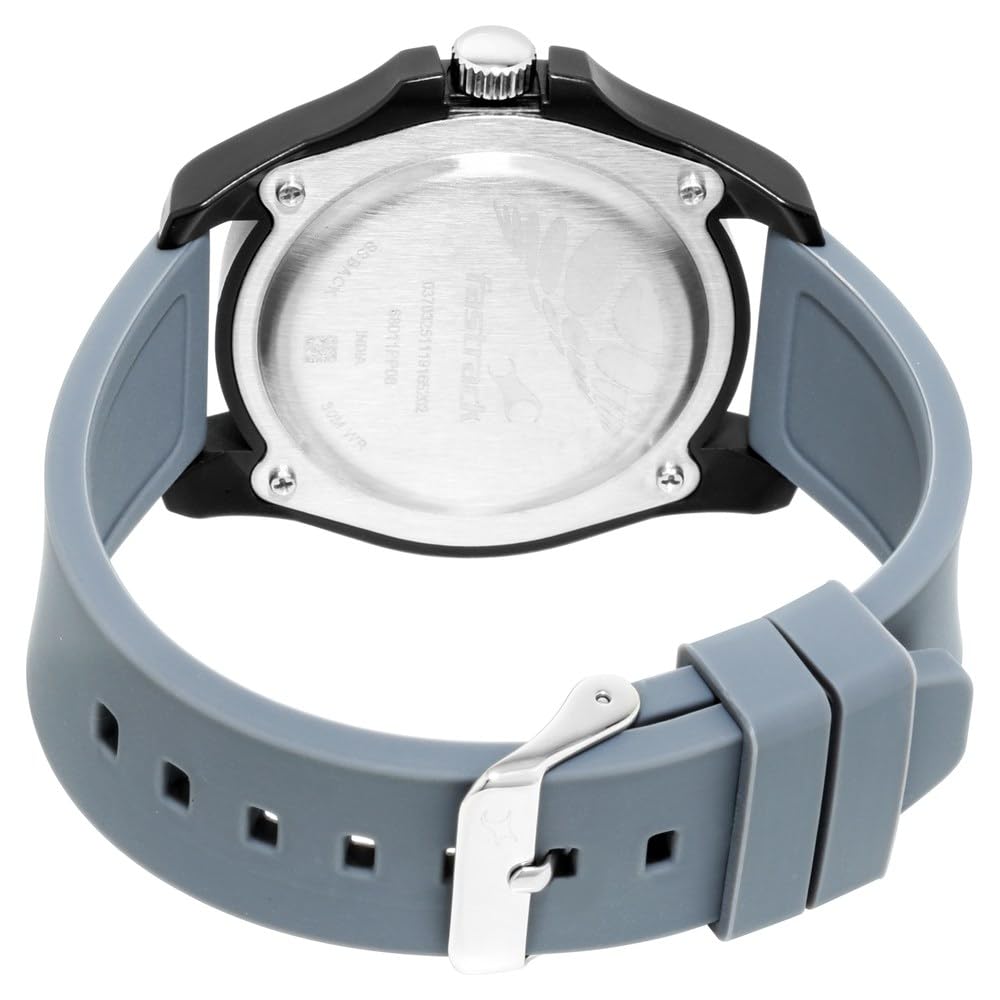 Fastrack Tees Analog Grey Dial Unisex-Adult Watch-68011PP08