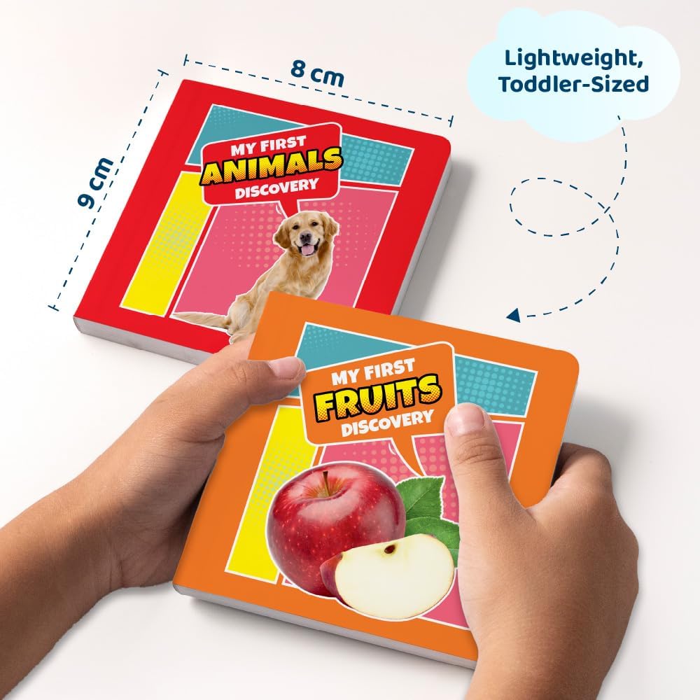 My First Library Set of 10 Board Books for Kids, Early Learning Book for Babies & Toddlers, Alphabets, Body Parts, Numbers, 1-3 Years (Kids' First Library Box Set)