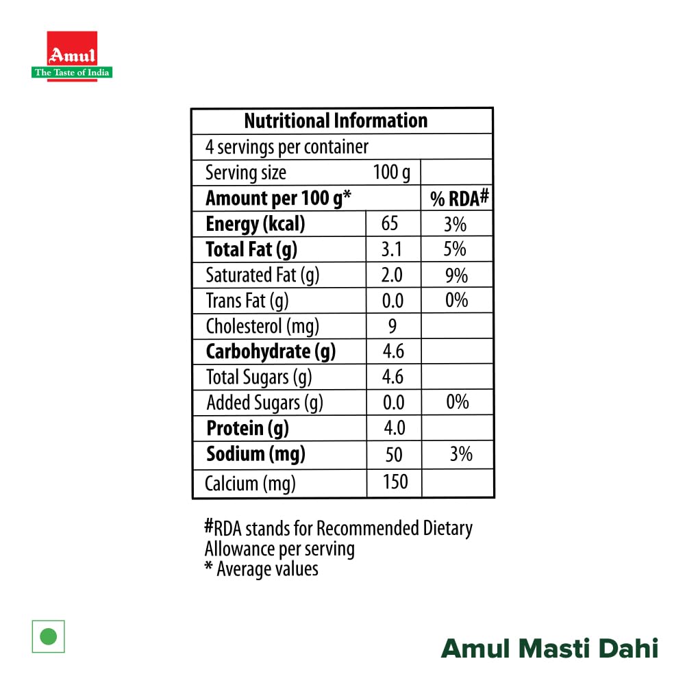 Amul Masti Dahi, 400gm