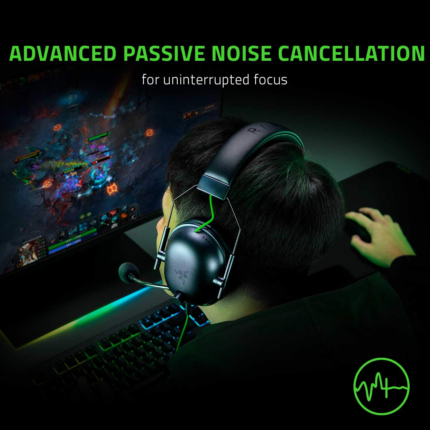 Razer BlackShark V2 X Gaming Headset - Black | 7.1 Surround Sound - 50mm Drivers - Memory Foam Cushion-for PC, PS4, PS5, Switch, Xbox One, Xbox Series X|S,Mobile-3.5mm Audio Jack -RZ04-03240100-R3M1