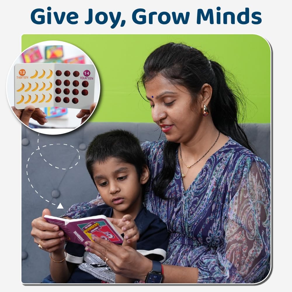 My First Library Set of 10 Board Books for Kids, Early Learning Book for Babies & Toddlers, Alphabets, Body Parts, Numbers, 1-3 Years (Kids' First Library Box Set)