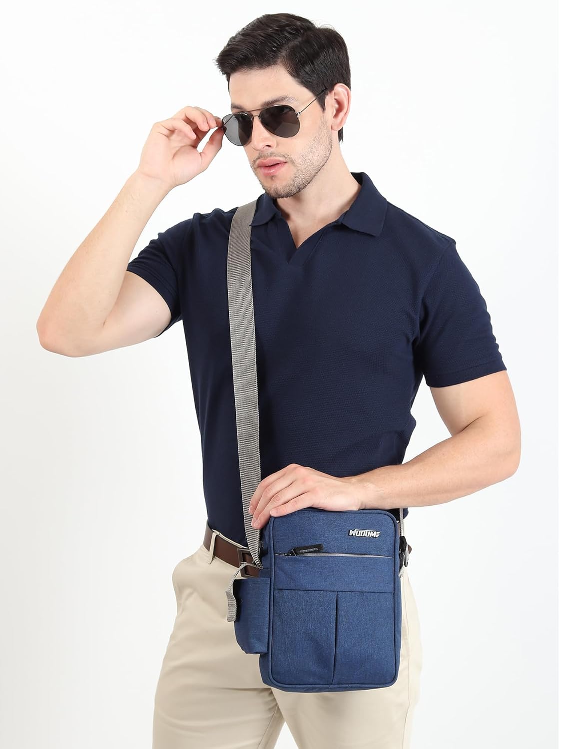 Wooum Water-Resistant Sling Bag for Men with 1 Year Warranty | Stylish Crossbody & Messenger Bag | Compact Office & Travel Side Bag | Waterproof Man Bag | Gift for Men Under 500