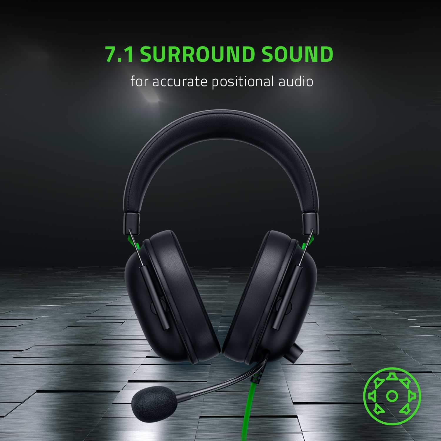Razer BlackShark V2 X Gaming Headset - Black | 7.1 Surround Sound - 50mm Drivers - Memory Foam Cushion-for PC, PS4, PS5, Switch, Xbox One, Xbox Series X|S,Mobile-3.5mm Audio Jack -RZ04-03240100-R3M1