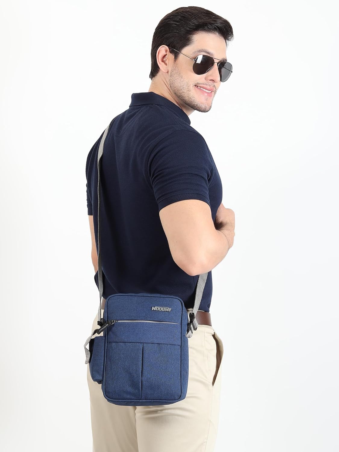 Wooum Water-Resistant Sling Bag for Men with 1 Year Warranty | Stylish Crossbody & Messenger Bag | Compact Office & Travel Side Bag | Waterproof Man Bag | Gift for Men Under 500