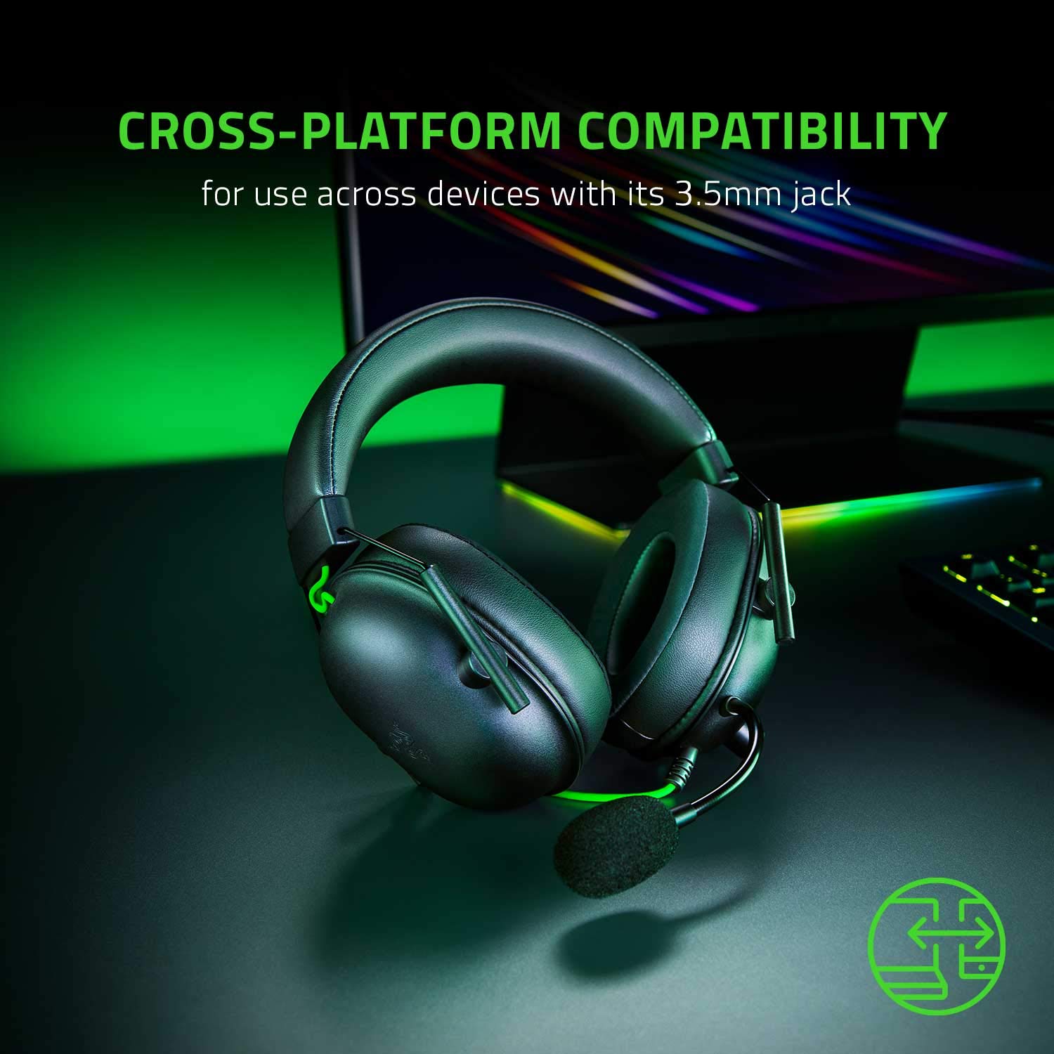 Razer BlackShark V2 X Gaming Headset - Black | 7.1 Surround Sound - 50mm Drivers - Memory Foam Cushion-for PC, PS4, PS5, Switch, Xbox One, Xbox Series X|S,Mobile-3.5mm Audio Jack -RZ04-03240100-R3M1
