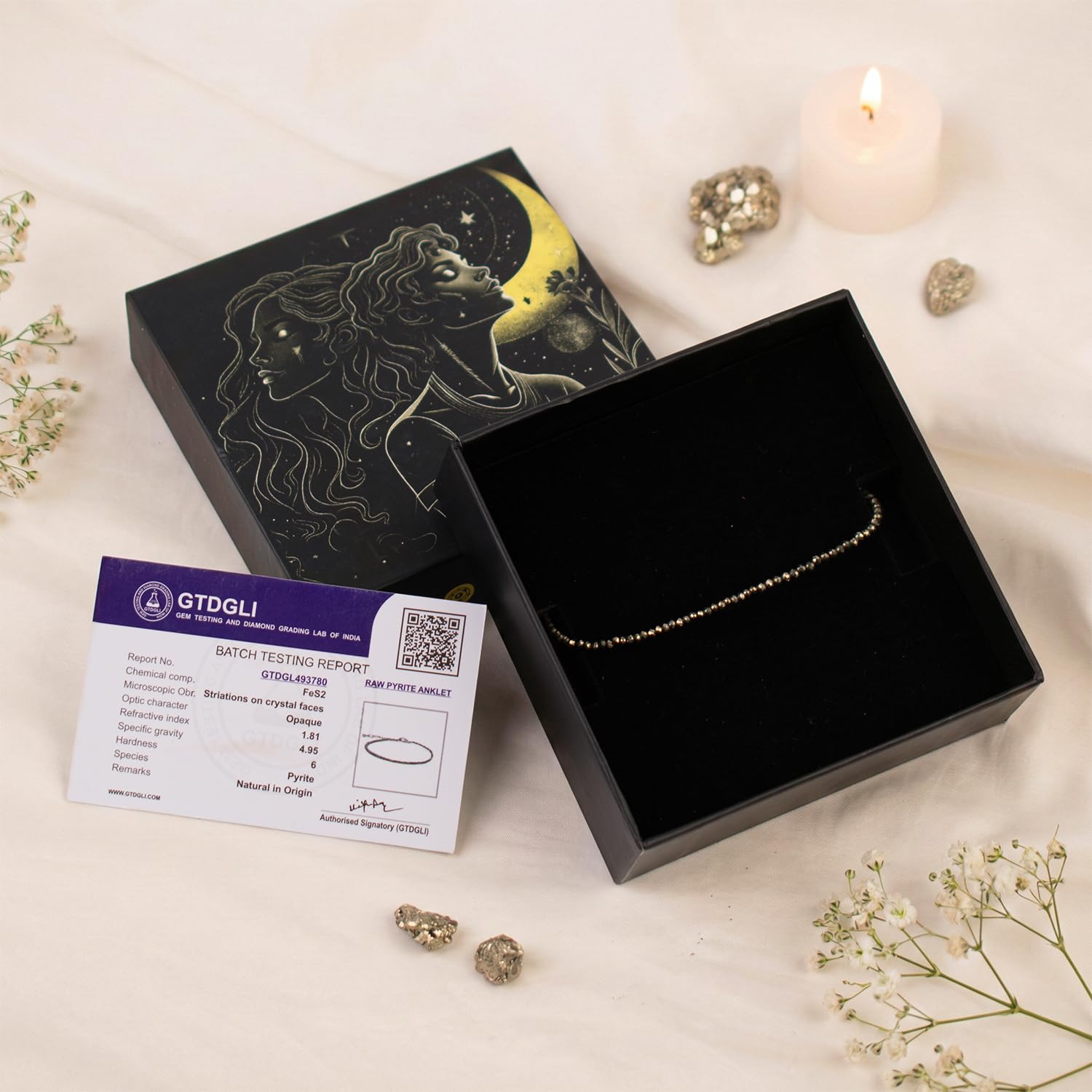 Astrotalk Raw Pyrite Anklet | Stone of Money, Protection & Power | Pyrite Anklet for Women | Best Gift Items | Spiritual Jewellery for Women