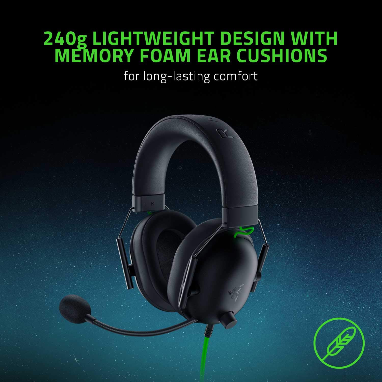 Razer BlackShark V2 X Gaming Headset - Black | 7.1 Surround Sound - 50mm Drivers - Memory Foam Cushion-for PC, PS4, PS5, Switch, Xbox One, Xbox Series X|S,Mobile-3.5mm Audio Jack -RZ04-03240100-R3M1