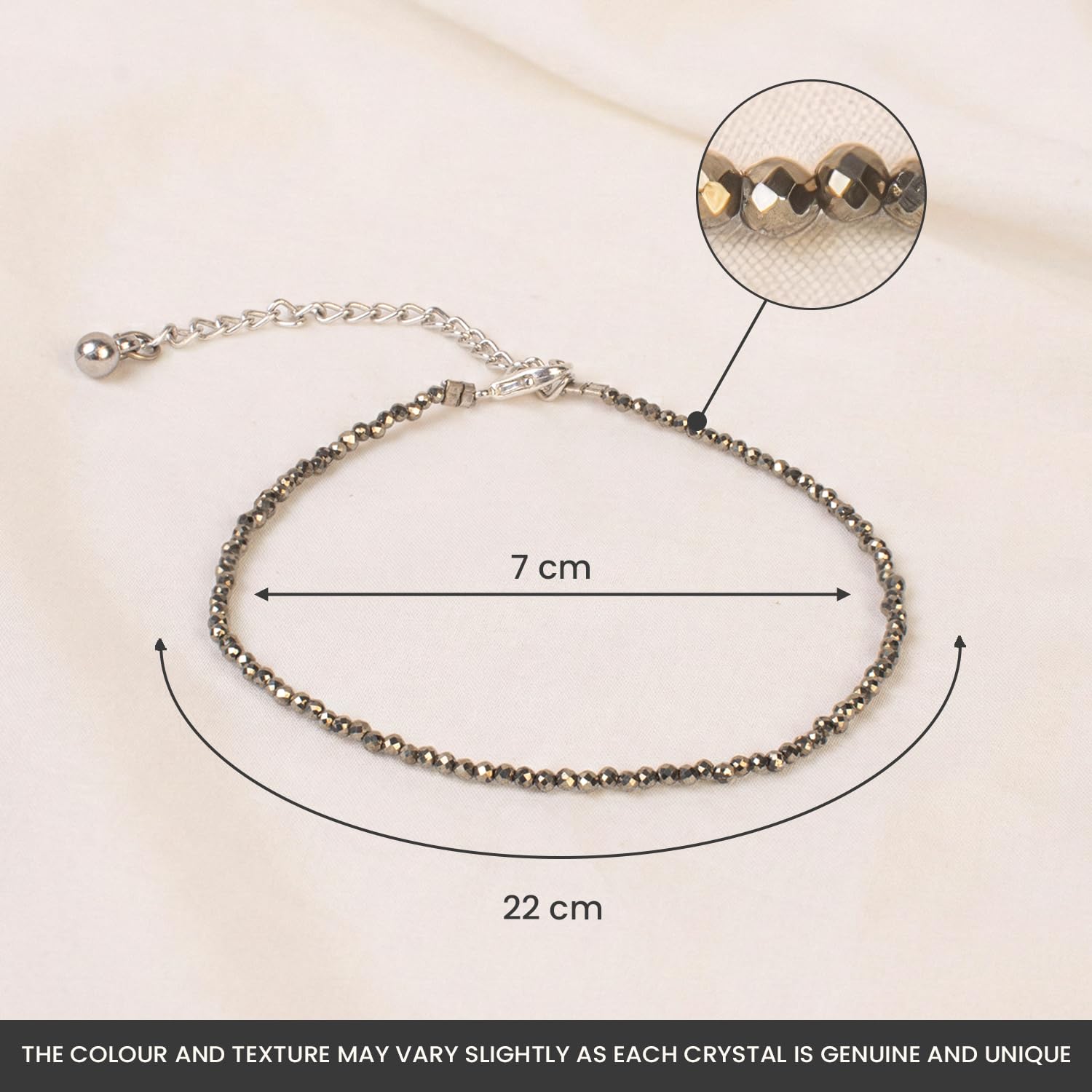 Astrotalk Raw Pyrite Anklet | Stone of Money, Protection & Power | Pyrite Anklet for Women | Best Gift Items | Spiritual Jewellery for Women
