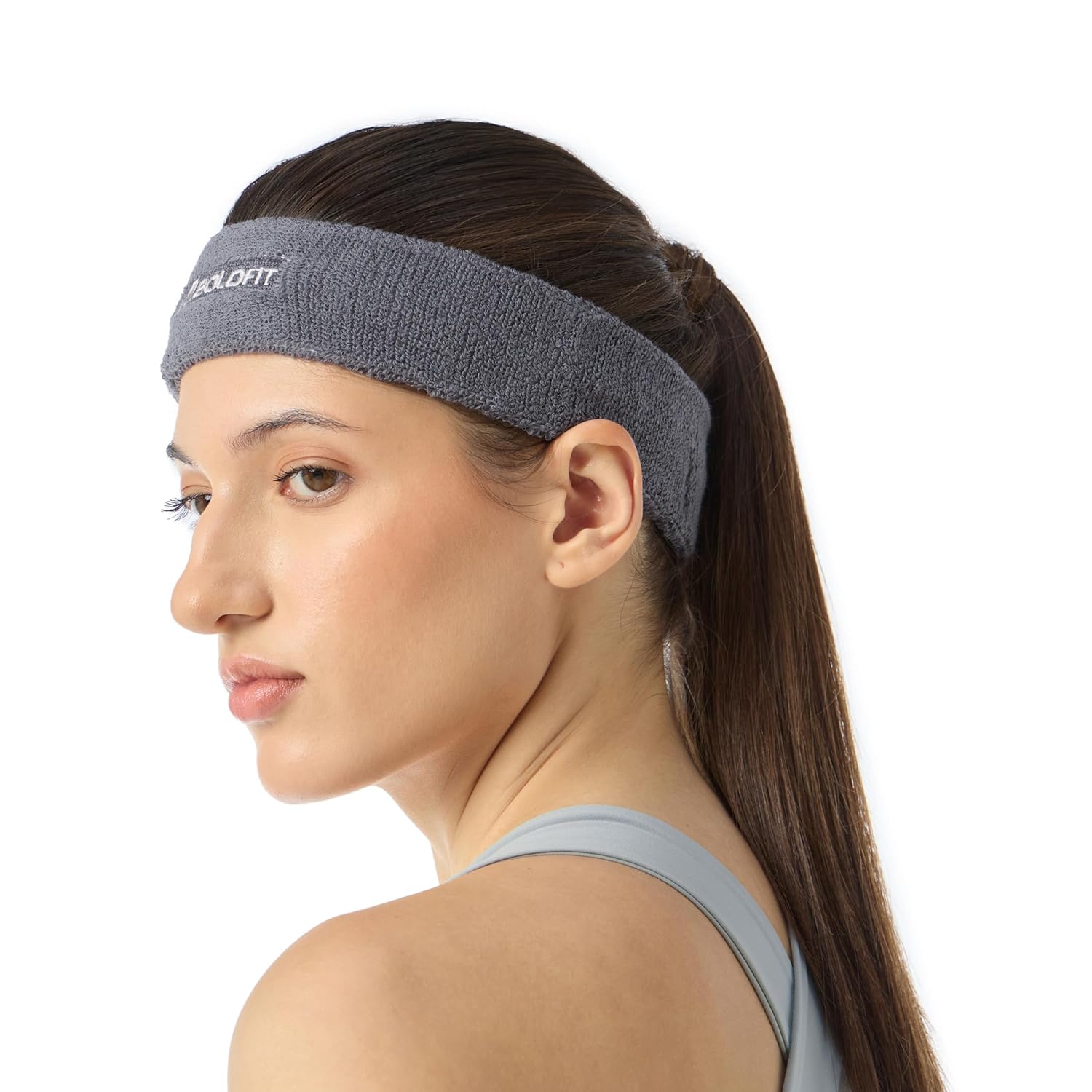 Boldfit Gym Headband for Men and Women - Sports Headband for Workout & Running, Breathable, Non-Slip Sweat Head Bands for Long Hair