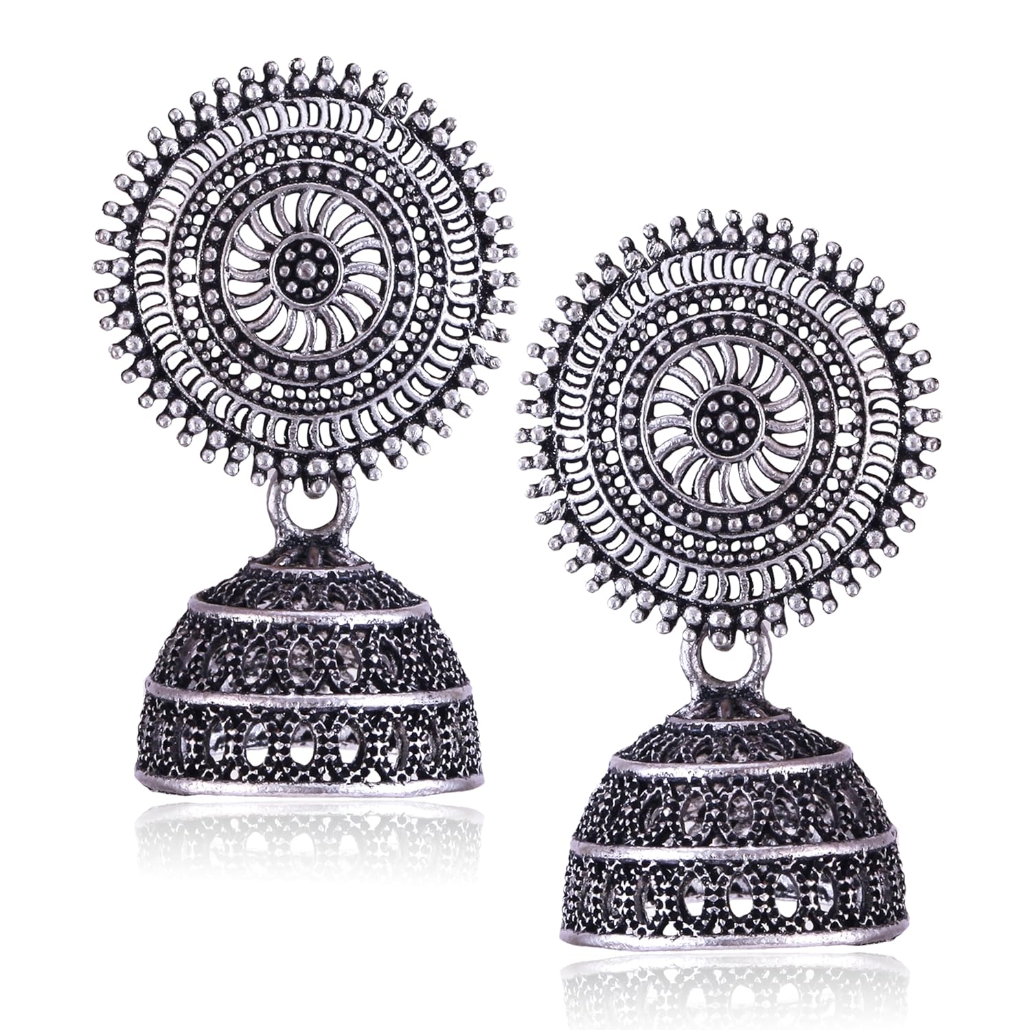 MEENAZ earrings for women fashion jhumka oxidised Silver Earrings for women Combo chandbali pearl chandbali stylish jhumkas traditional Earrings For girls South indian traditional Ear Rings -M124
