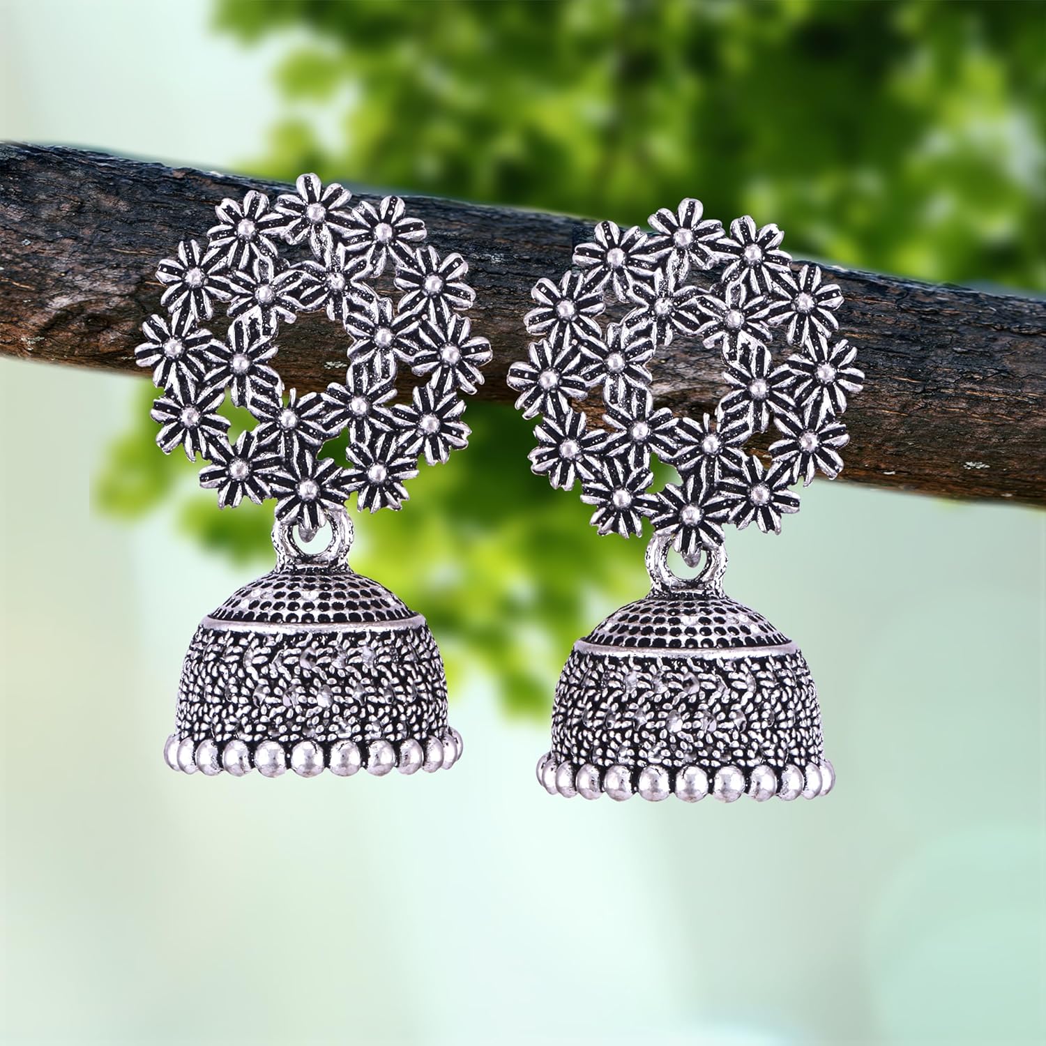MEENAZ earrings for women fashion jhumka oxidised Silver Earrings for women Combo chandbali pearl chandbali stylish jhumkas traditional Earrings For girls South indian traditional Ear Rings -M124