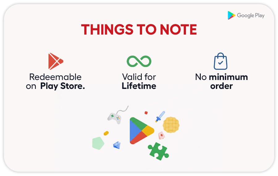 Google Play Gift Card | Flat INR.50 cashback on INR.200 for new users| Instant Delivery | Valid for online purchase | Redeemable on Play Store