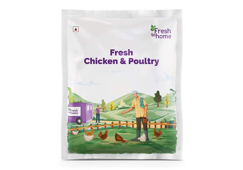 FreshToHome Premium Chicken | Curry Cut | 450g Pack | Skinless | Antibiotic-Residue-Free | Tender | Fresh | Never Frozen
