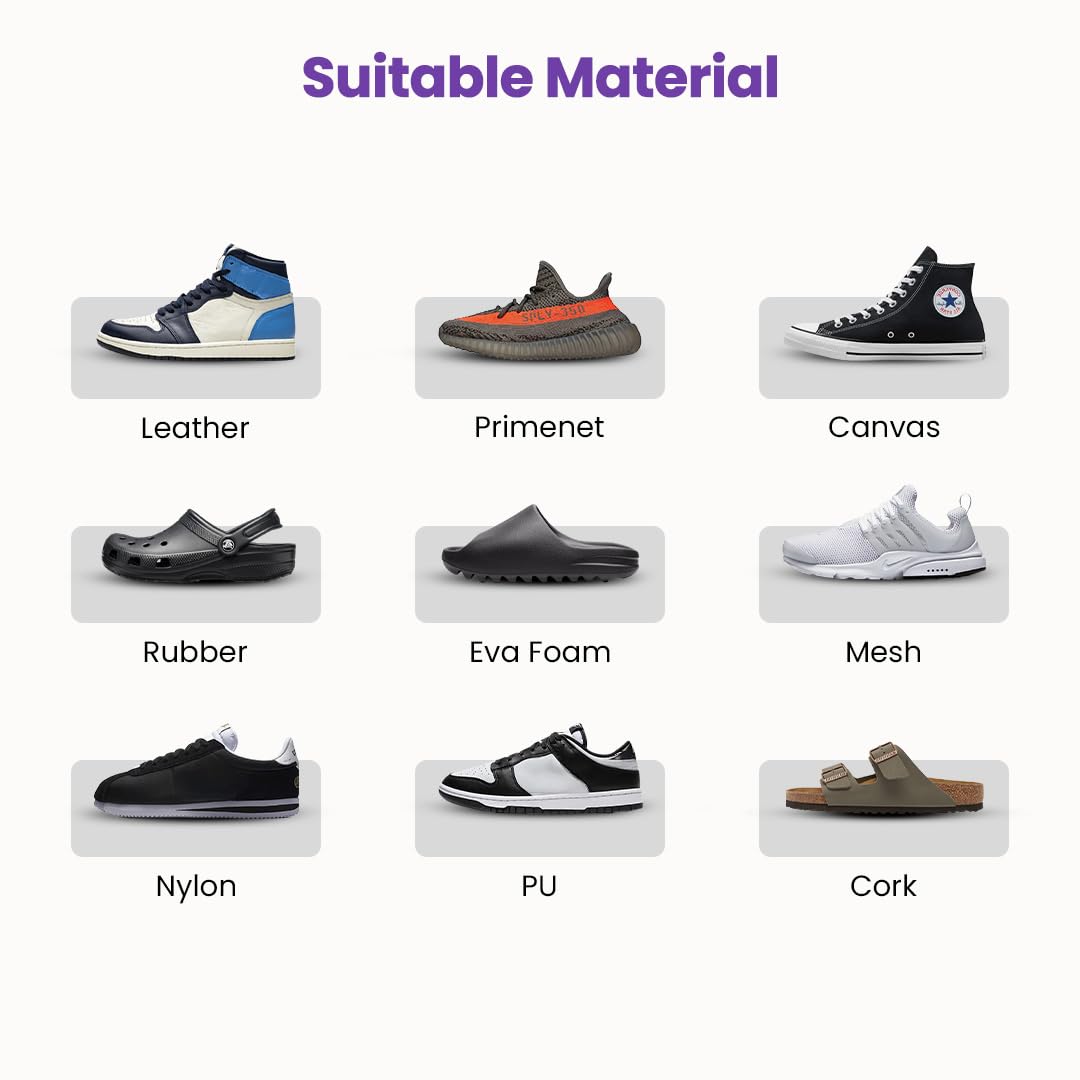 SNEAKARE Quick Shoe Cleaning Kit Shoe Cleaner & Medium Bristle Shoe Brush, White Shoe Cleaning Kit, Shoe Cleaner Kit For Sneaker,Sports Shoe Cleaner Foam Spray