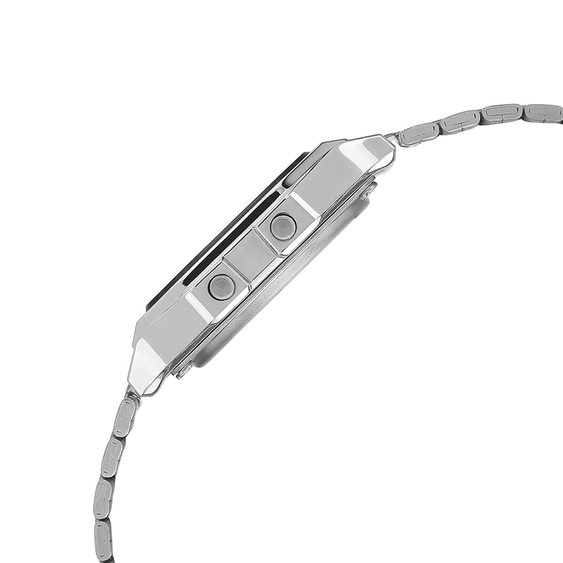 Casio Unisex Vintage A159W-N1DF Black Digital Dial Silver Stainless Steel Band D339