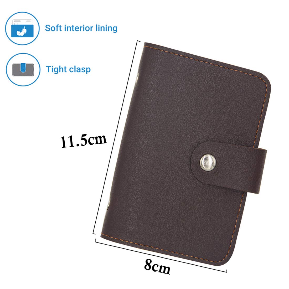 Stealodeal Brown 28 Slots Leather Debit/Credit/ATM Men & Women Card Holder
