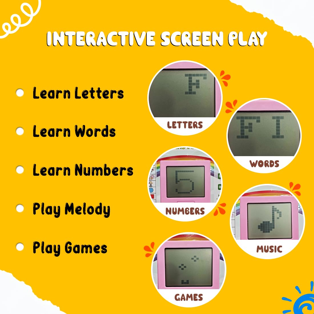 Wembley Educational Kids Laptop Learning Toy for 2-5 Years Boys Girls Computer Toys for 3 Years Fun Activity Learning Alphabet,Letter,Words,Games,Mathematics,Music,Logic Memory Tool - Blue