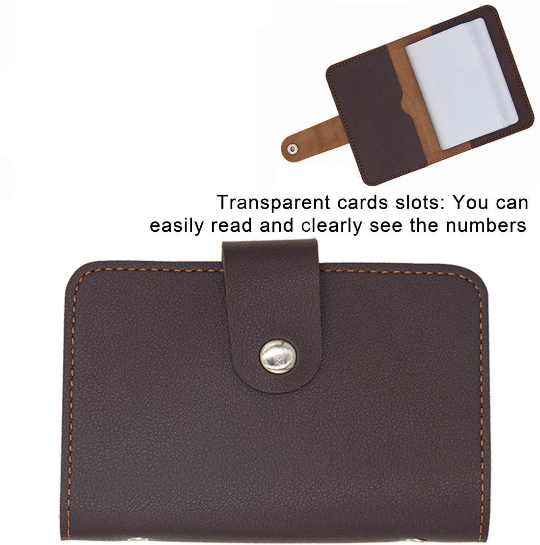 Stealodeal Brown 28 Slots Leather Debit/Credit/ATM Men & Women Card Holder