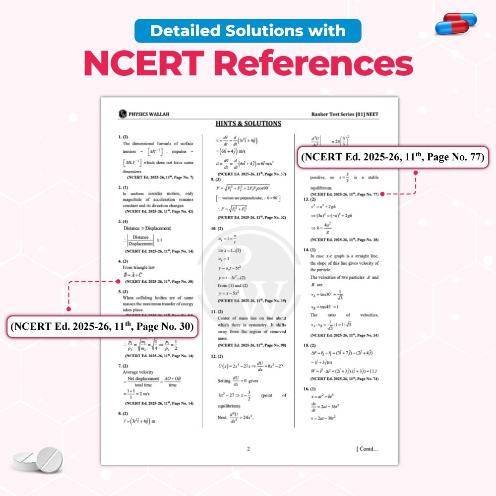 PW NTA 15 NEET Rankers Test Series 2026 | Expert Verified & Curated | 15 NEET-Like Test Booklets, 15 OMR Sheets, Solution Booklet, Rank Predictor & Statewise Cutoff Guide | Neet Test Series 2026