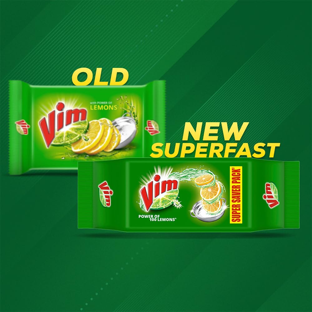 VIM Lemon Dishwash Bar multipack 200g x 4 units