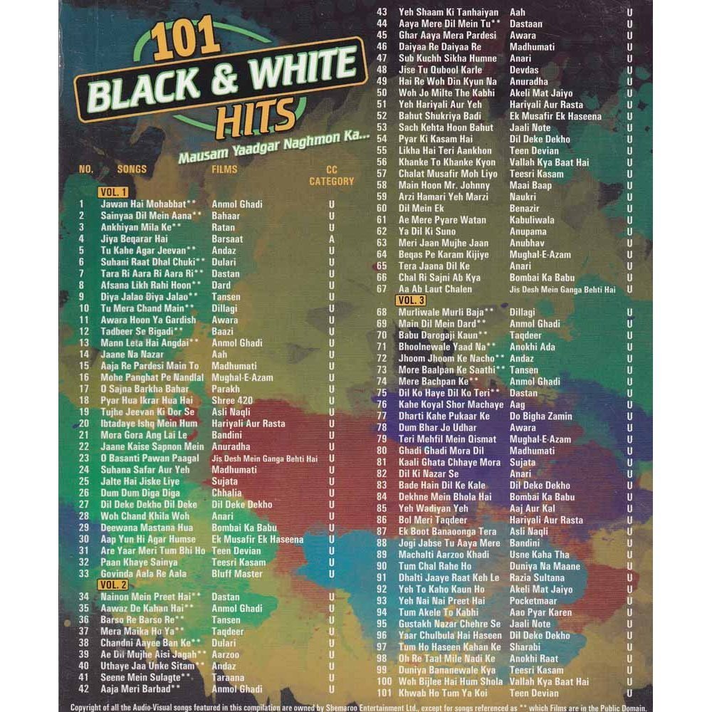 101 Black & White Hits: Mausam Yaadgar Naghmon Ka