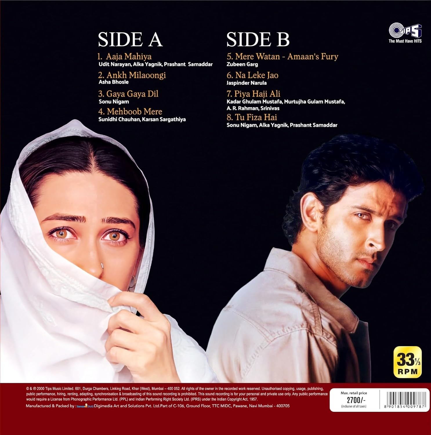 FIZA Lp Vinyl RECORD( Anu Malik)