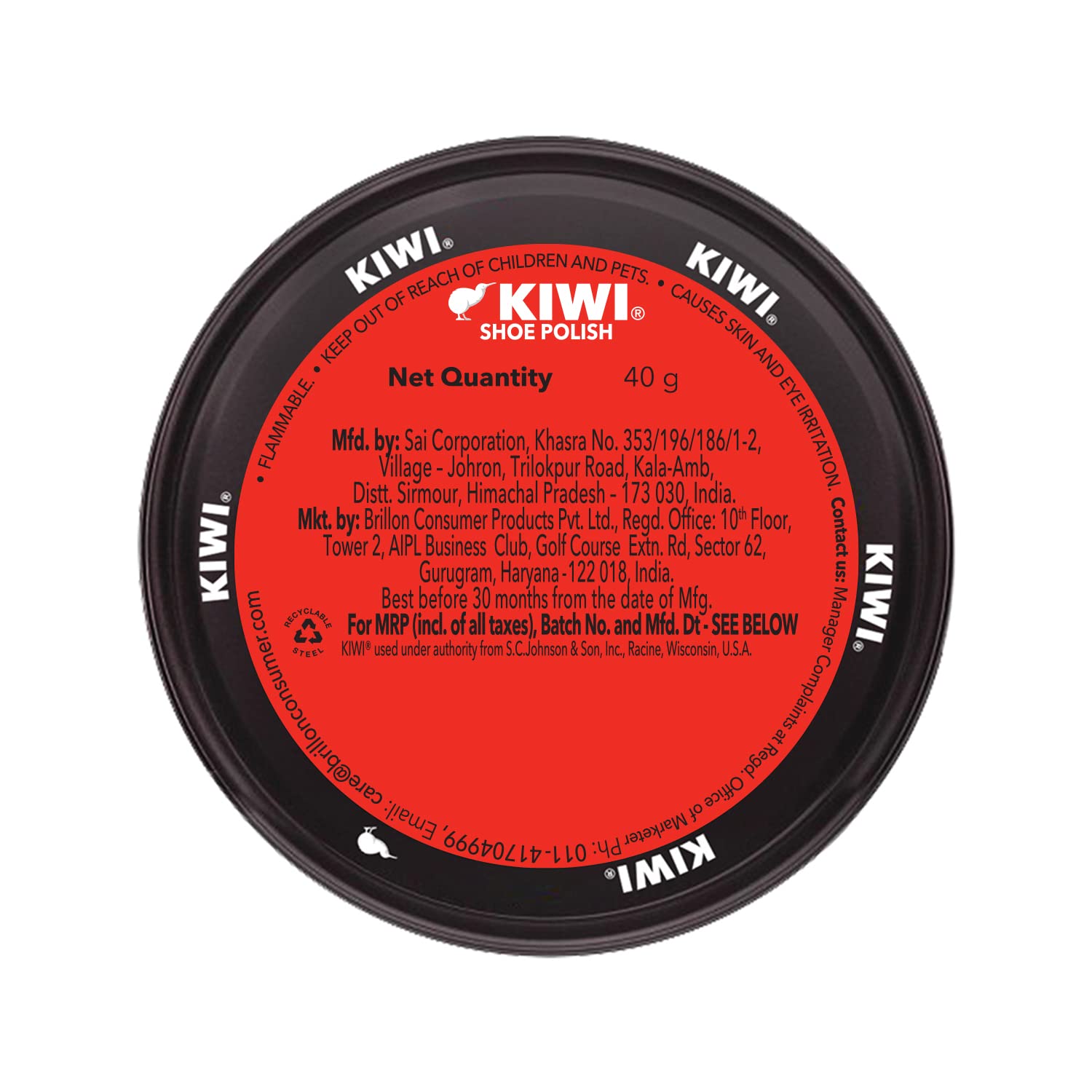 Kiwi Wax Shoe Polish | Renews and Protects Leather | For Black Leather (40 gm)