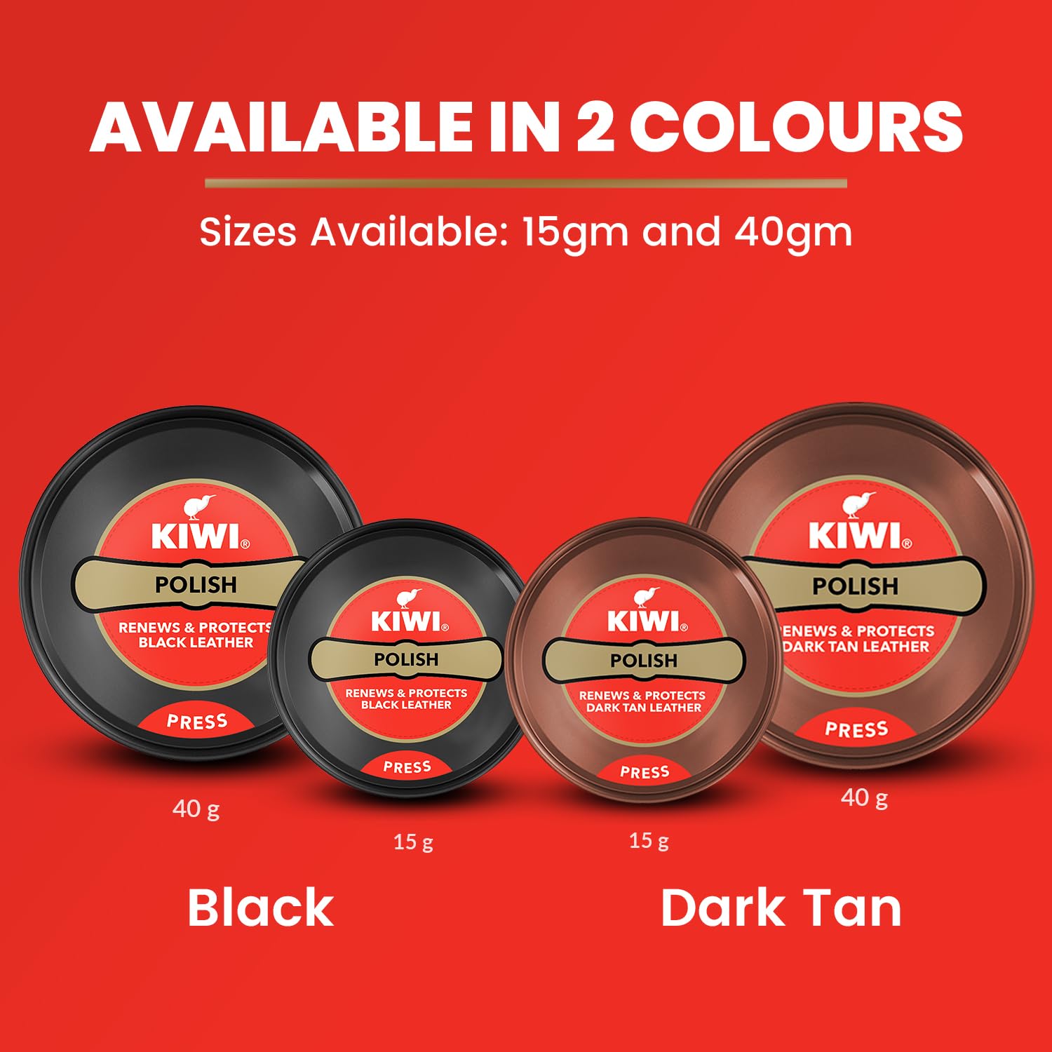 Kiwi Wax Shoe Polish | Renews and Protects Leather | For Black Leather (40 gm)